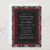 Invitation de fête de jeune fille au lacet damassé (Dos)