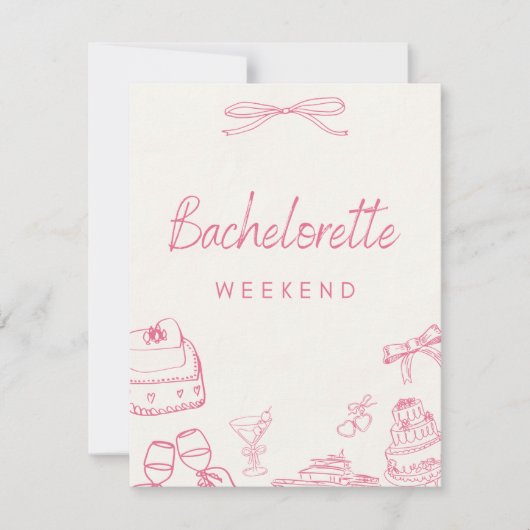 Invitation de fête de jeune fille coquette (Devant)