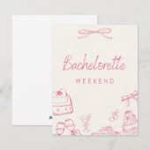 Invitation de fête de jeune fille coquette (Devant / Derrière)