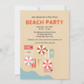 Invitation de fête de jour de plage (Devant)