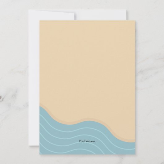 Invitation de fête de jour de plage (Dos)