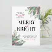 Invitation de fête de Joyeux et Dîner Lumineux (Debout devant)