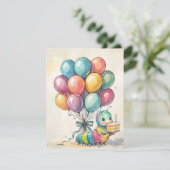 Invitation de fête de la chenille mignonne TÉLÉCHA (Debout devant)