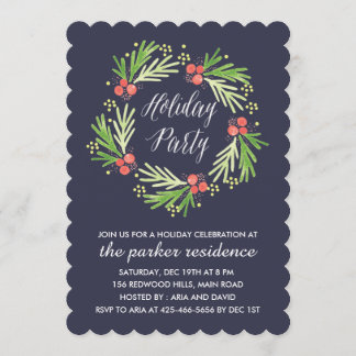 Invitation de fête de la couronne peinte