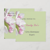 invitation de fête de la floraison des pommiers (Devant / Derrière)