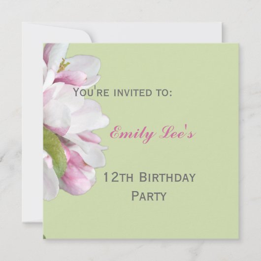 invitation de fête de la floraison des pommiers (Devant)