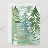 Invitation de Fête de la forêt d'aquarelle. (Dos)