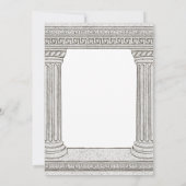 Invitation de fête de la Grèce antique avec deux c (Dos)