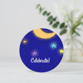 Invitation de fête de la Lune et des étoiles sur m (Debout devant)