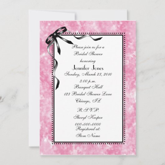 Invitation de Fête de la mariée (Devant)