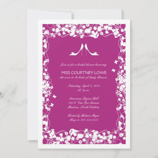 Invitation de Fête de la mariée (Devant)