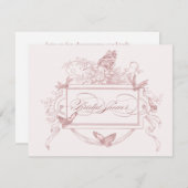 INVITATION DE FÊTE DE LA MARIÉE (Devant / Derrière)