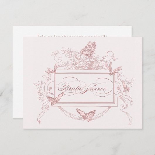 INVITATION DE FÊTE DE LA MARIÉE (Devant / Derrière)