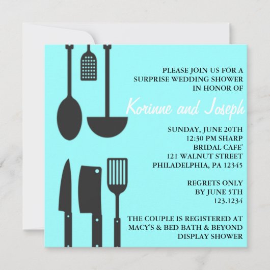 Invitation de Fête de la mariée (Devant)