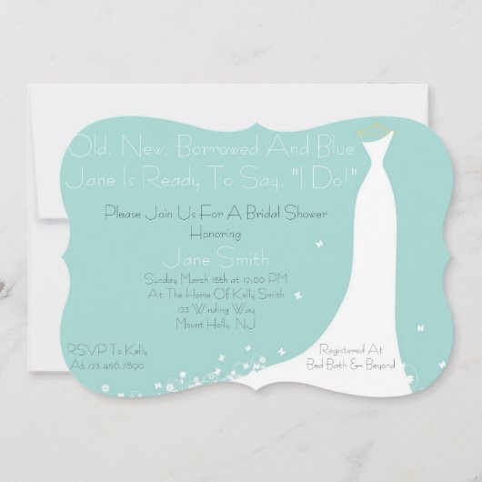 Invitation de Fête de la mariée (Devant)
