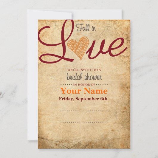 Invitation de Fête de la mariée (Devant)