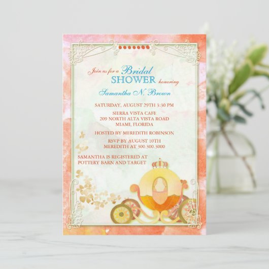 Invitation de Fête de la mariée (Debout devant)