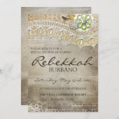 Invitation de Fête de la mariée affligé par (Devant / Derrière)