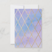 Invitation de Fête de la mariée - aquarelle, or (Dos)