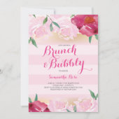 Invitation de Fête de la mariée, brunch et fleurs (Devant)