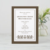 Invitation de Fête de la mariée d'abeille de Flora (Debout devant)