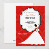 Invitation de Fête de la mariée d'Afro-américain (Devant / Derrière)