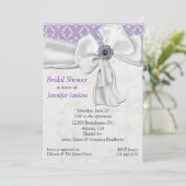 Invitation de Fête de la mariée d'améthyste (Debout devant)