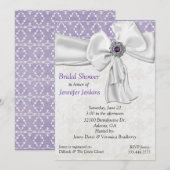 Invitation de Fête de la mariée d'améthyste (Devant / Derrière)