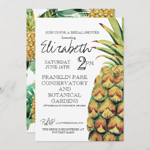 Invitation de Fête de la mariée d'ananas