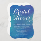 Invitation de Fête de la mariée d'aquarelle de (Devant / Derrière)