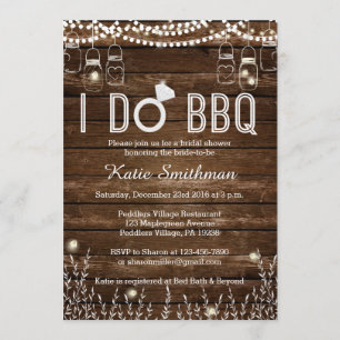 Invitation de Fête de la mariée de BBQ - BBQ