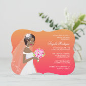 Invitation de Fête de la mariée de beauté de bois (Debout devant)