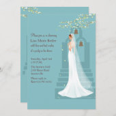 Invitation de Fête de la mariée de Bells de (Devant / Derrière)