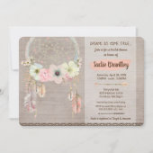 Invitation de Fête de la mariée de Boho, (Devant)