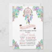 Invitation de Fête de la mariée de Boho (Devant)