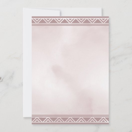 Invitation de Fête de la mariée de Boho (Dos)