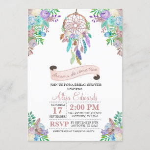 Invitation de Fête de la mariée de Boho