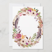 Invitation de Fête de la mariée de Boho (Dos)