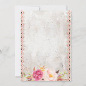 Invitation de Fête de la mariée de Boho (Dos)