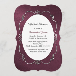 Invitation de Fête de la mariée de Bourgogne et