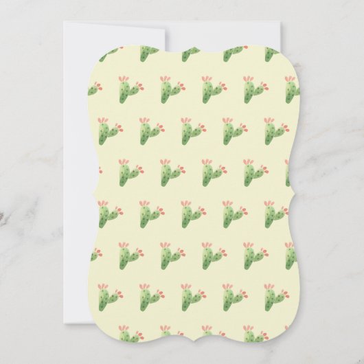 Invitation de Fête de la mariée de cactus de Boho (Dos)