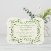 Invitation de Fête de la mariée de cadre de lierre (Debout devant)