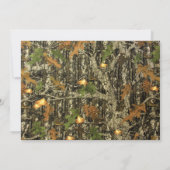 Invitation de Fête de la mariée de Camo de chasse (Dos)