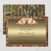 Invitation de Fête de la mariée de Camo de chasse (Devant / Derrière)