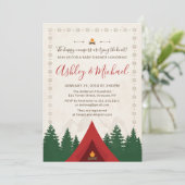 Invitation de Fête de la mariée de camping (Debout devant)