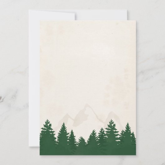 Invitation de Fête de la mariée de camping (Dos)