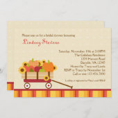 Invitation de Fête de la mariée de chariot de (Devant / Derrière)