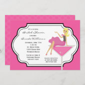 Invitation de Fête de la mariée de cocktail (Devant / Derrière)