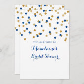 Invitation de Fête de la mariée de confettis de (Devant / Derrière)