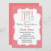 Invitation de Fête de la mariée de cuisine (Devant / Derrière)